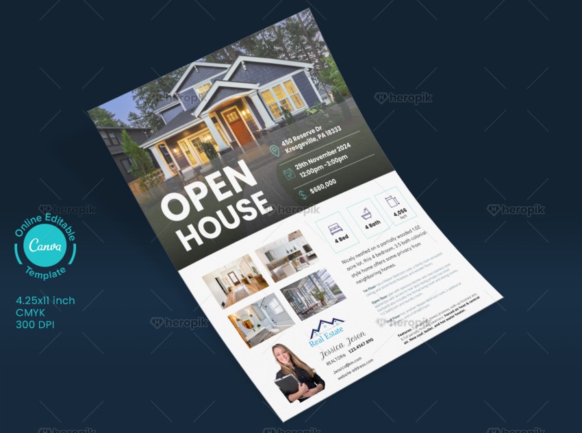 Open House Flyer Design Template