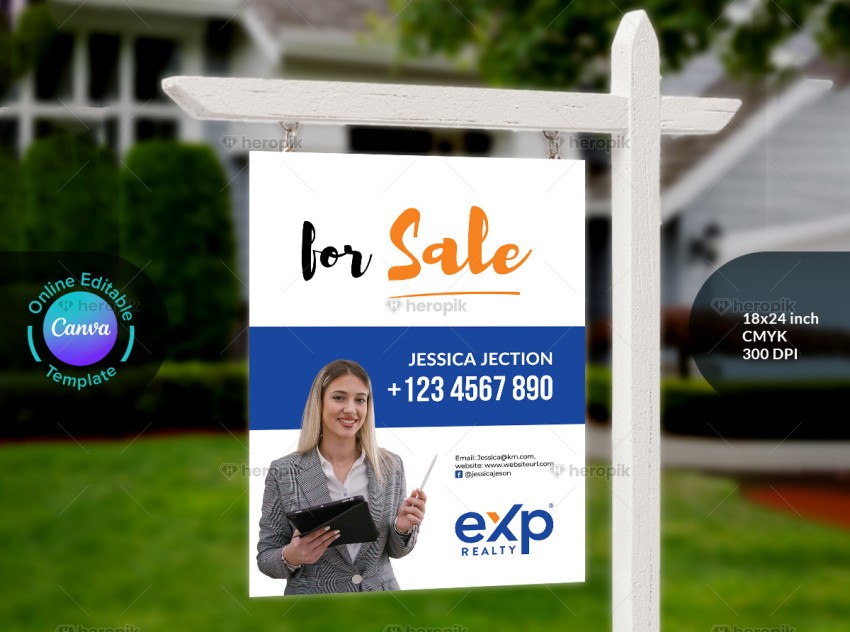 Open House Yard Sign Design Template