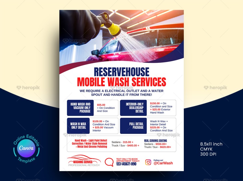 Mobile Wash Service Leaflet