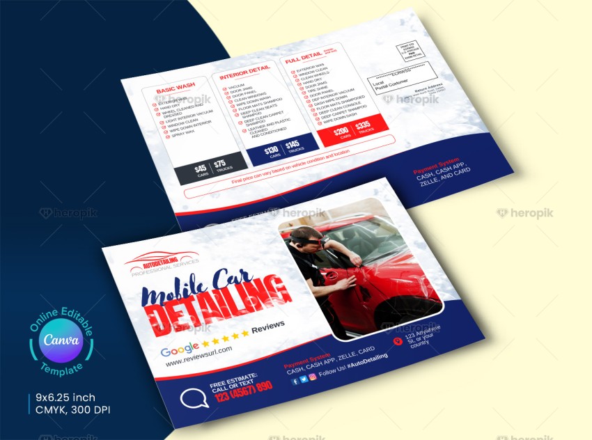 Car Detailing EDDM Mailer Canva Template