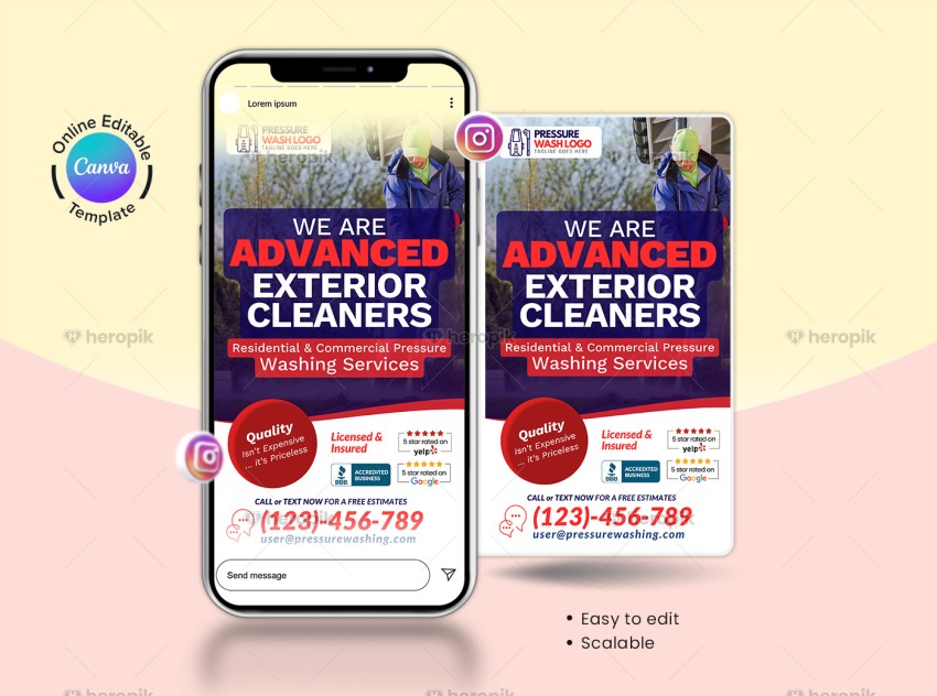 Advance Cleaning Service Canva Instagram Story Banner