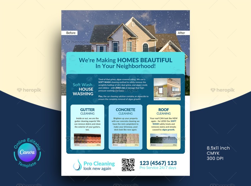 Cleaning Service Flyer Design Canva