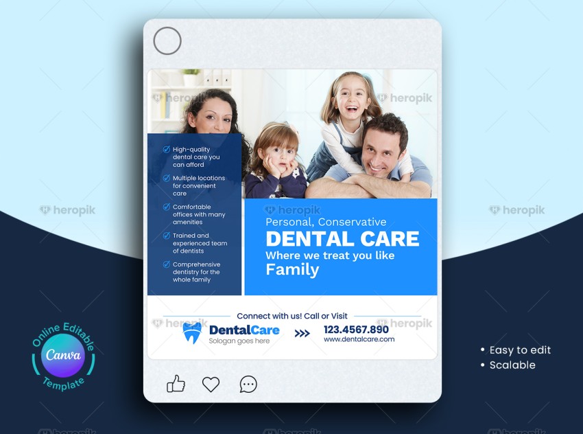 Dental Care Social Media Design