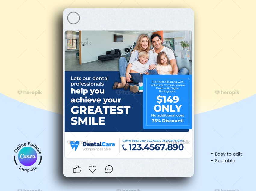 Dental Clinic Canva Social Media Banner