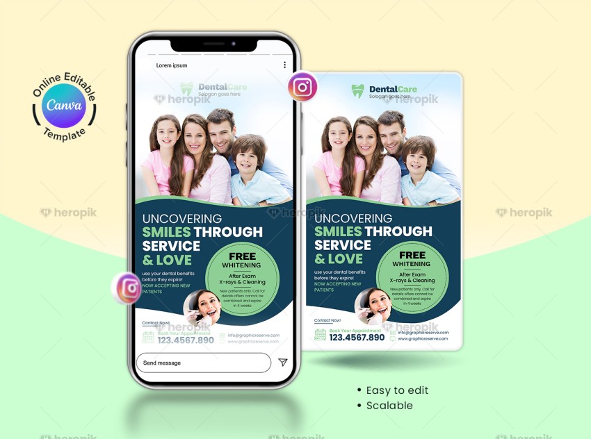 Dental Service Offer Canva Instagram Story Banner