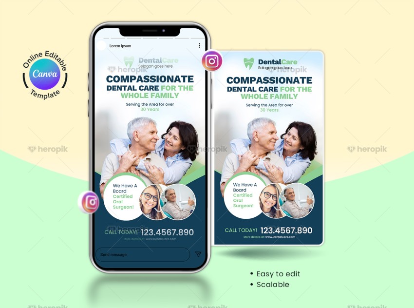 Dental Service Offer Canva Instagram Story Design