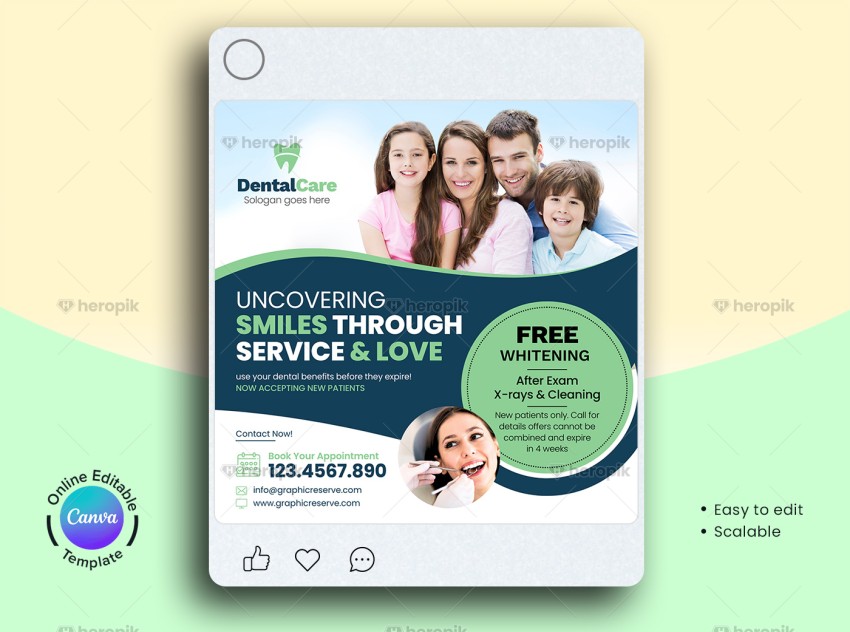 Dental Service Offer Canva Social Media Banner