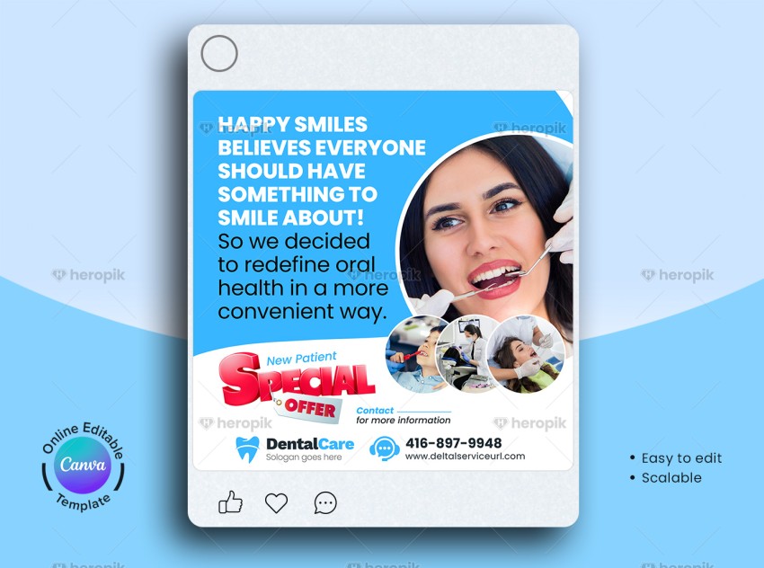 Dental Social Media Banner Canva