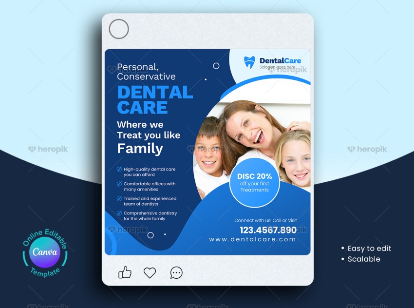 Dental Social Media Post Design Layout