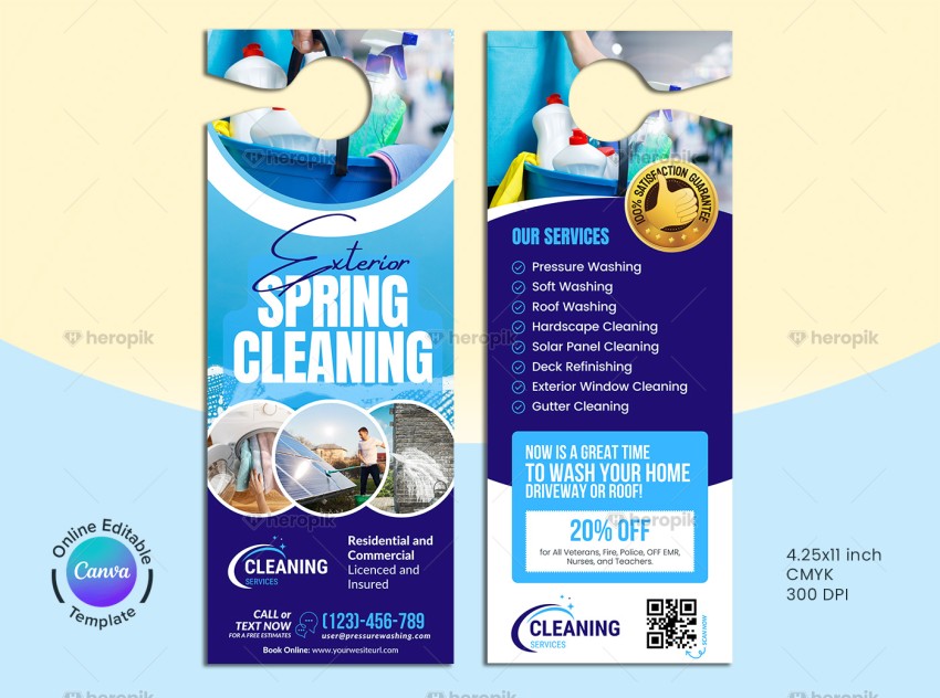 Exterior Cleaning Services Canva Door Hanger