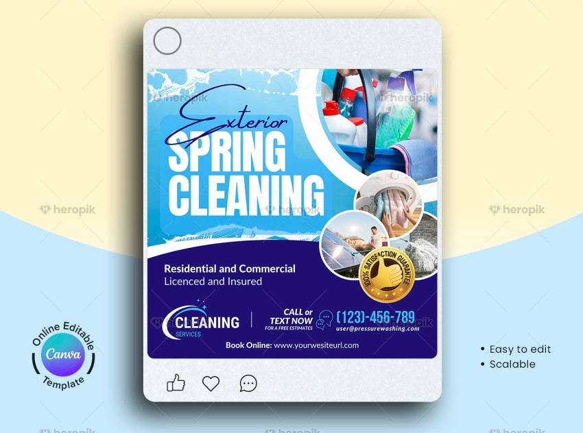 Exterior Cleaning Services Canva Social Media Banner