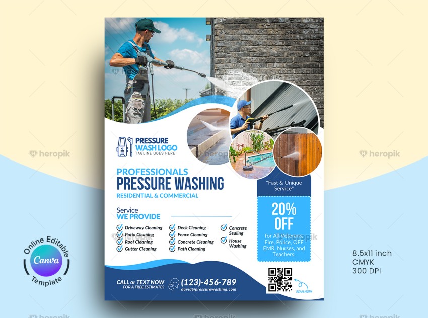 Pressure Washing Canva Flyer