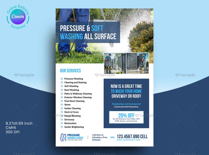 Pressure Washing Flyer Design Template