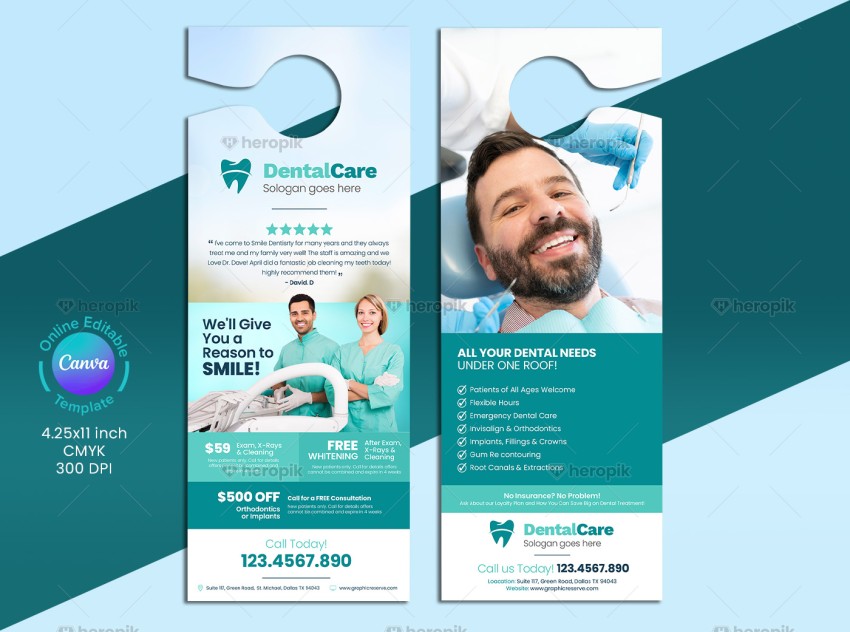 Dental Coupon Door Hanger Template