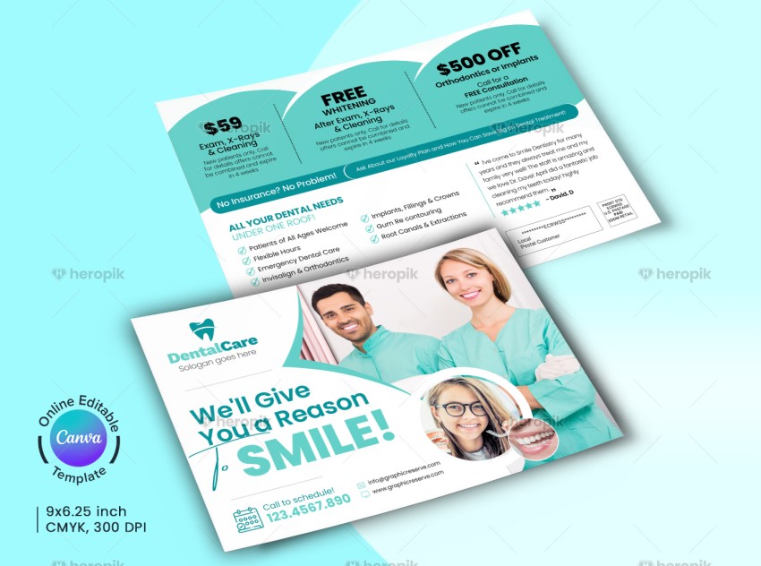 Dental Coupon EDDM Canva Template