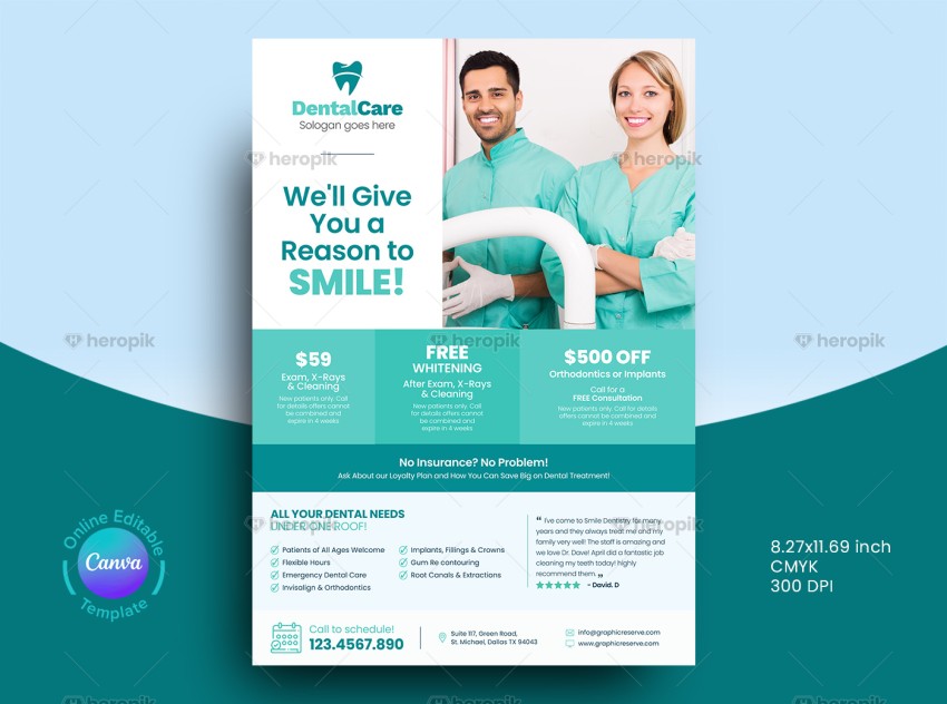 Dental Coupon Flyer template