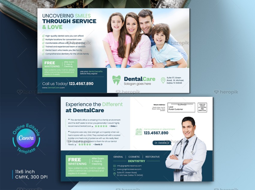 Dental Direct Mail Design Template