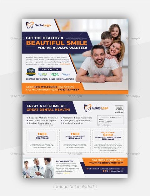 Dental Direct Mail EDDM Postcard template by didargds