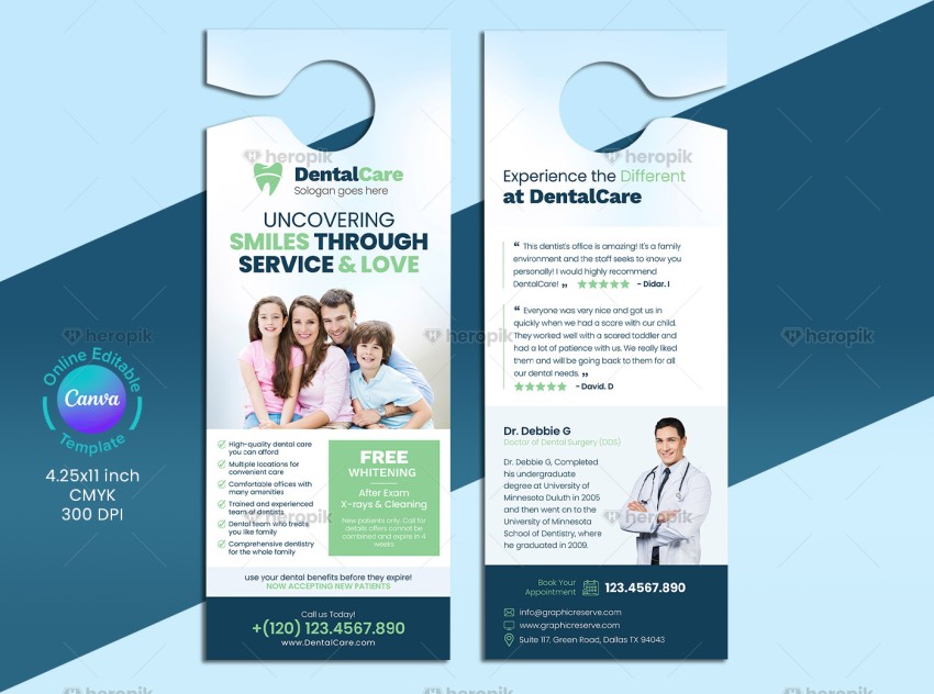 Dental Door Hanger Template