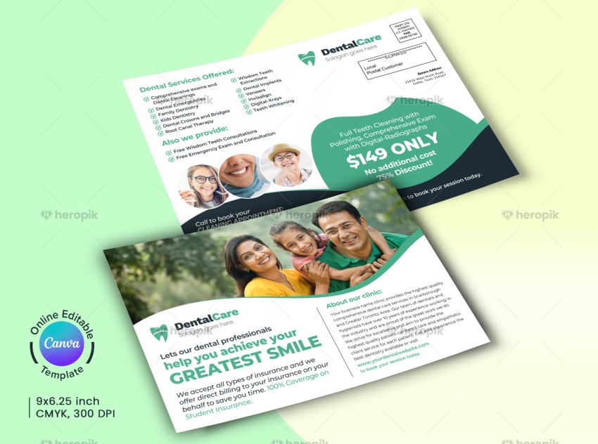 Dental EDDM Mailer Canva Template