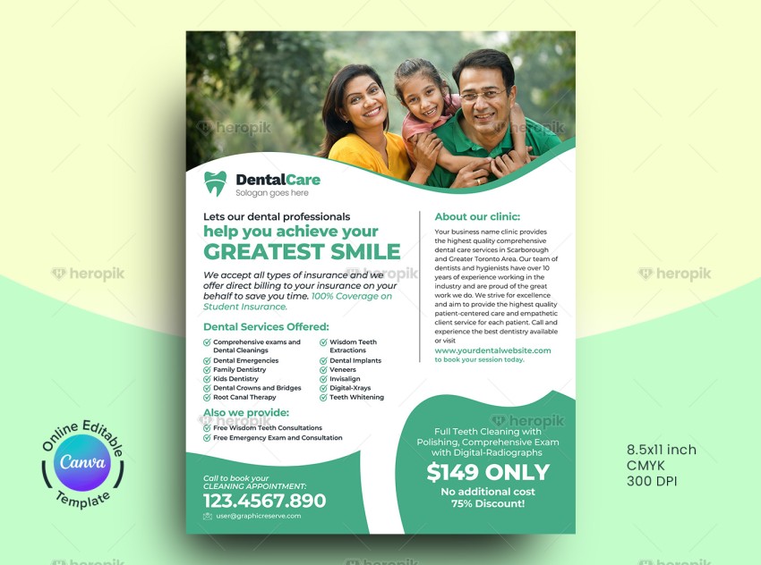 Dental Flyer Canva Template