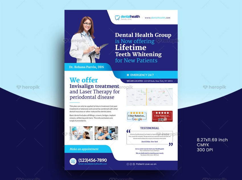 Dental Flyer Design Canva Template