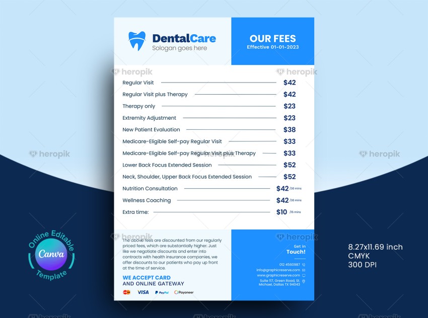 Dental Flyer witch Price List