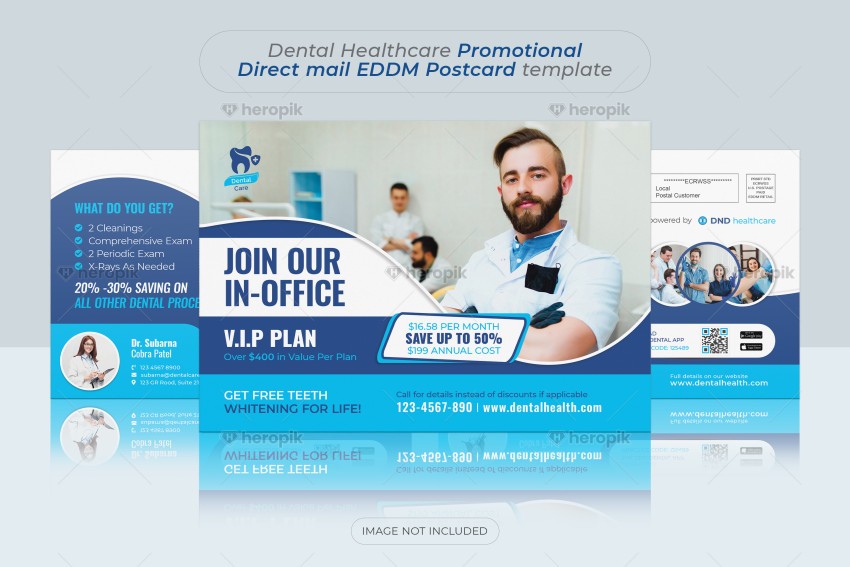 Dental Healthcare Promotional Direct mail EDDM Postcard template