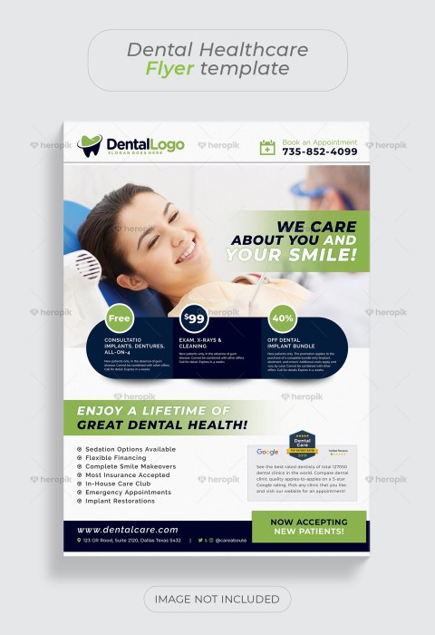 Dental Healthcare Promotional Flyer template