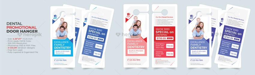 Dental Promotional Door Hanger template