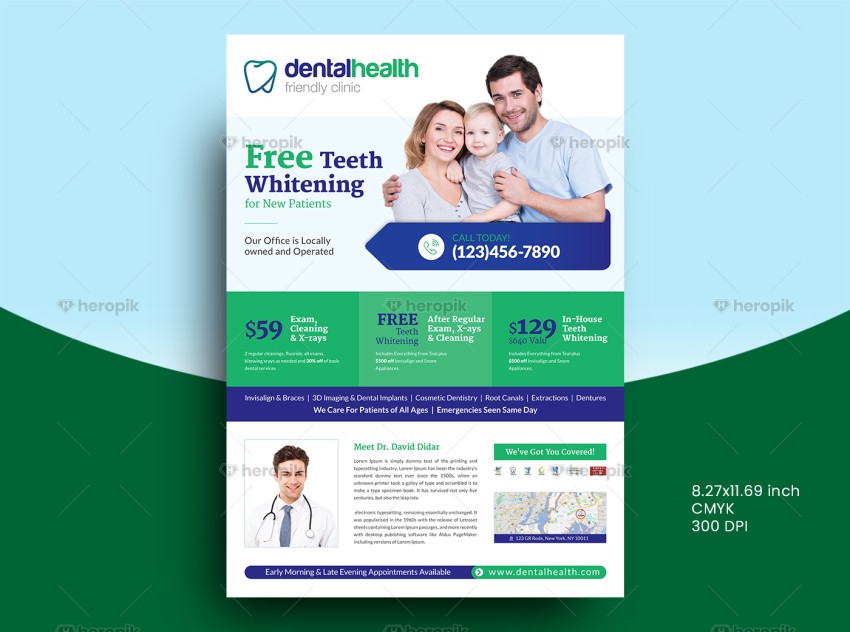 Dental Promotional Flyer Design Template