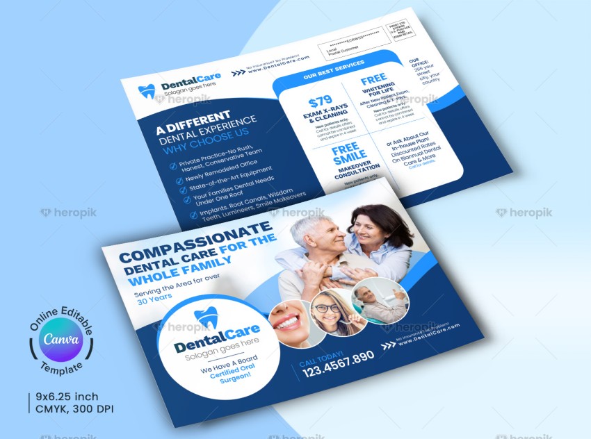 Dental Promotional Service Canva EDDM Mailer