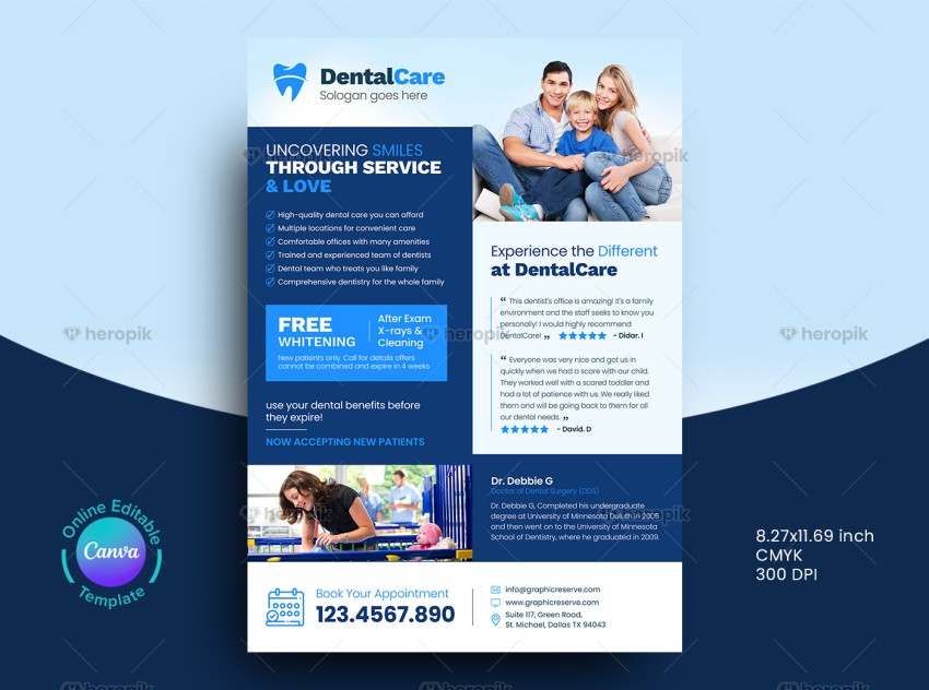 Dental Quality Service Flyer Design Template