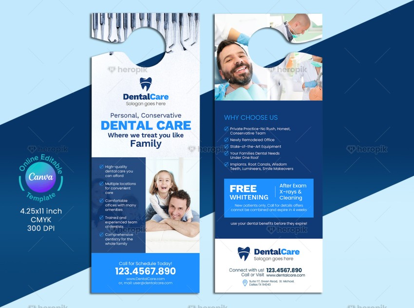 Dental Service Doorknob Design Template