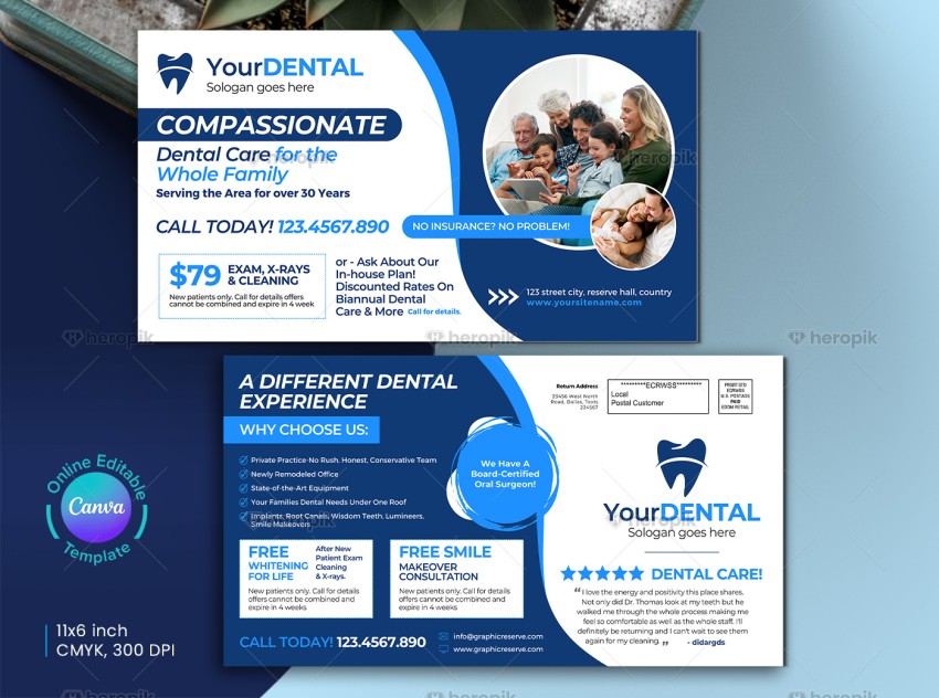 Dentist Postcard Design