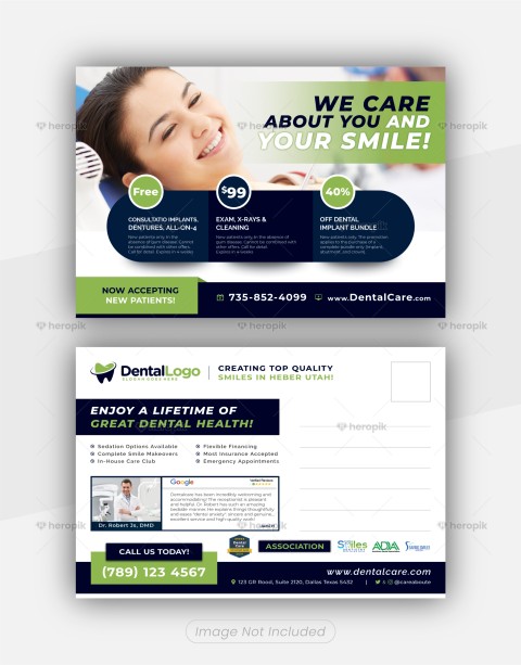 Dentistry Postcard template by didargds