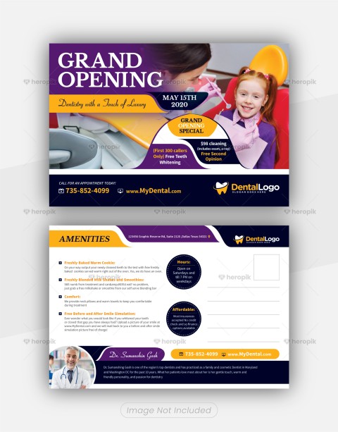 Grand Opening Dentistry Postcard template by didargds