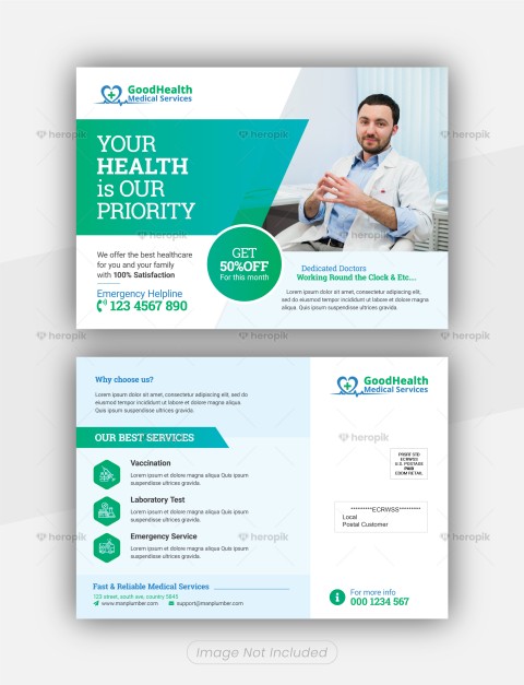 Medical Postcard Direct Mail EDDM template by didargds