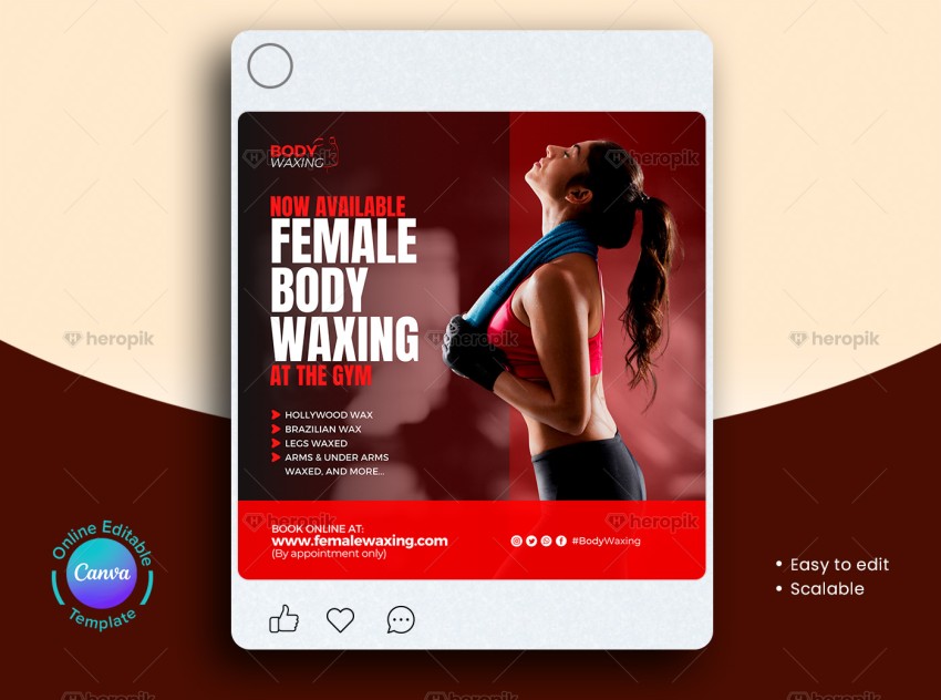 Female Fitness Instagram Post Layout