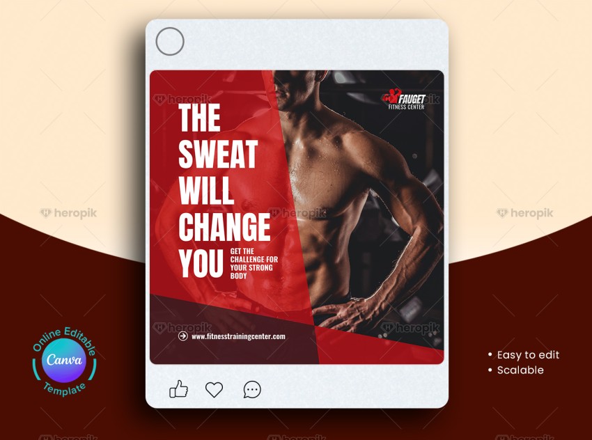Fitness Facebook Banner Layout