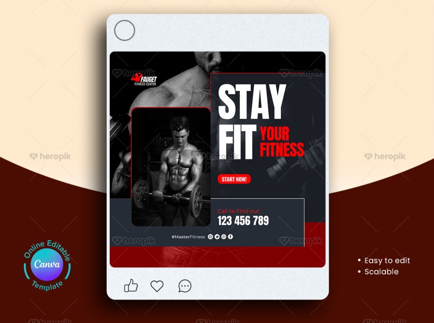 Fitness Gym SM Banner Layout