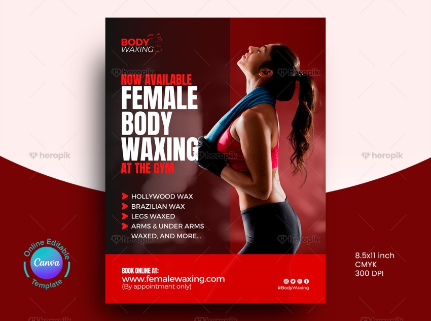 Female Fitness Flyer Canva Template