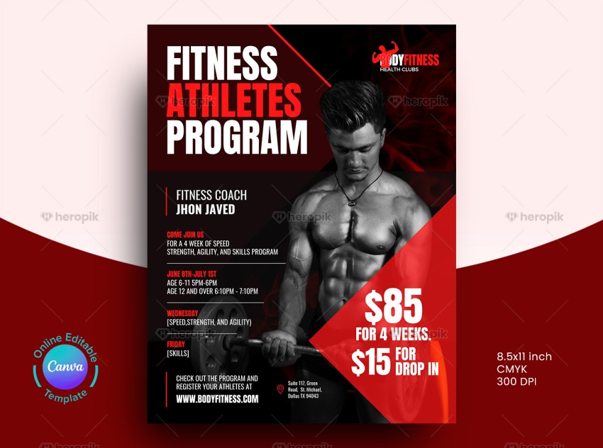 Gym Pricing Poster Canva