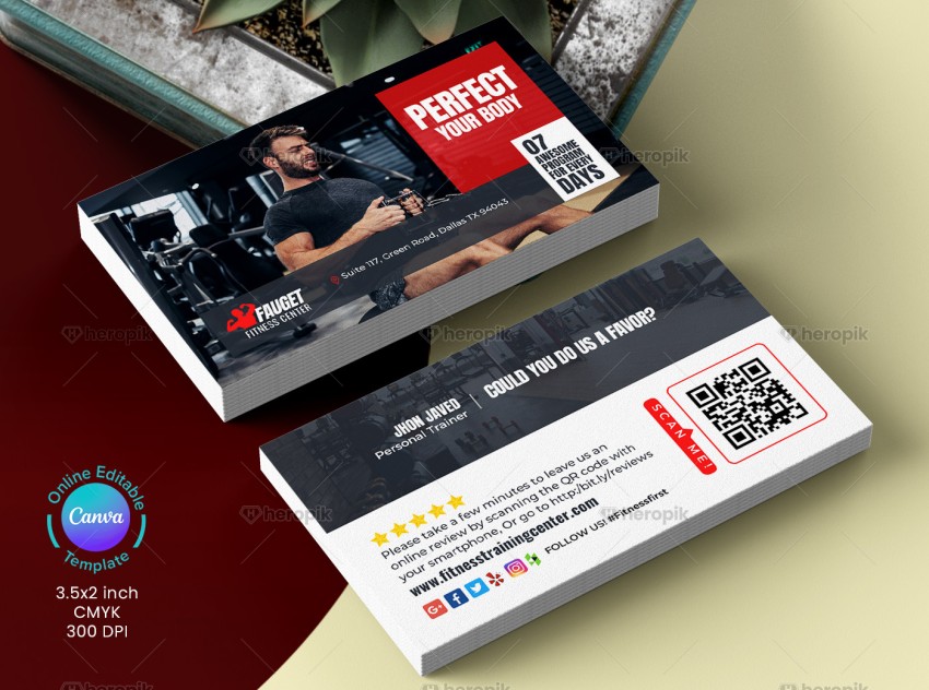 Fitness Business Review Card