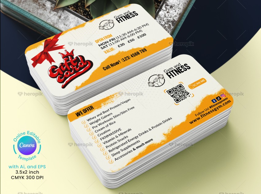 Gym Trainer Visiting Card