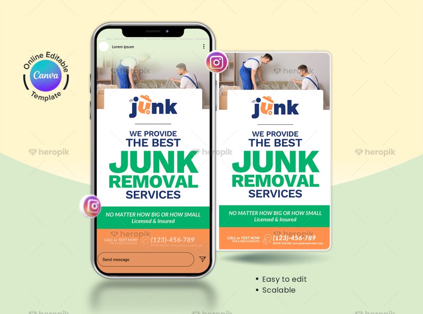 Junk Removal Canva Instagram Banner