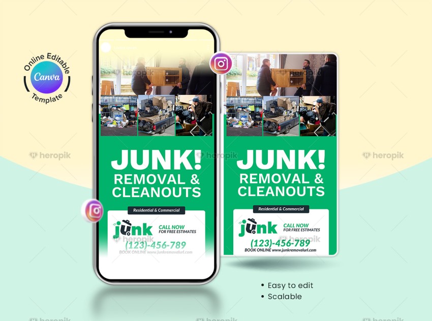 Junk Removal Instagram Story Canva Banner