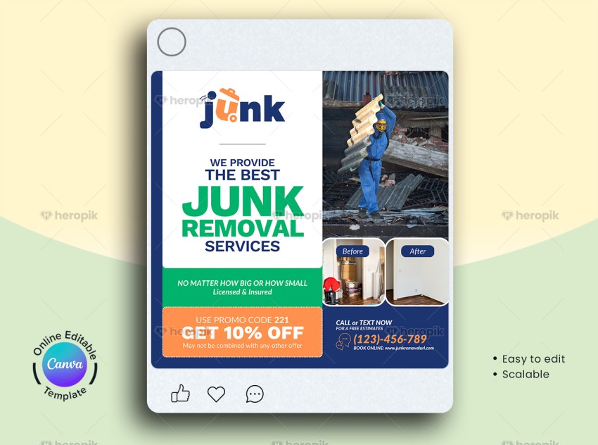 Junk Removal Promotional SM Banner