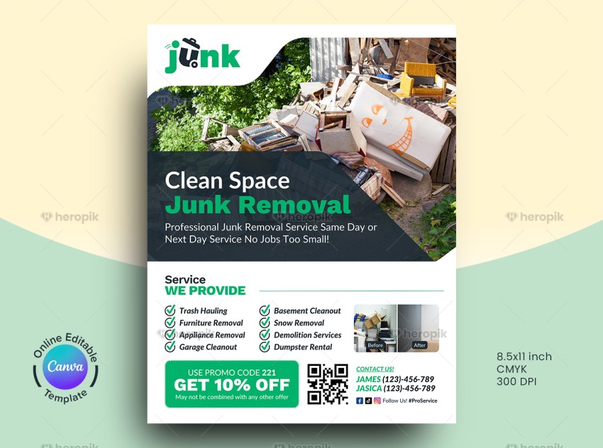 Trash Cleaning Advertisement Layout