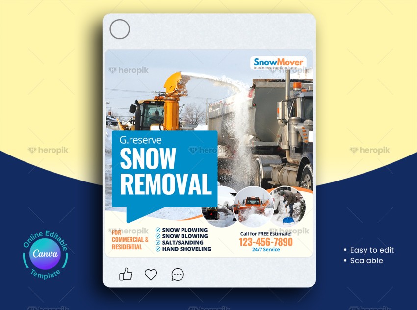 Snow Removal Instagram Post